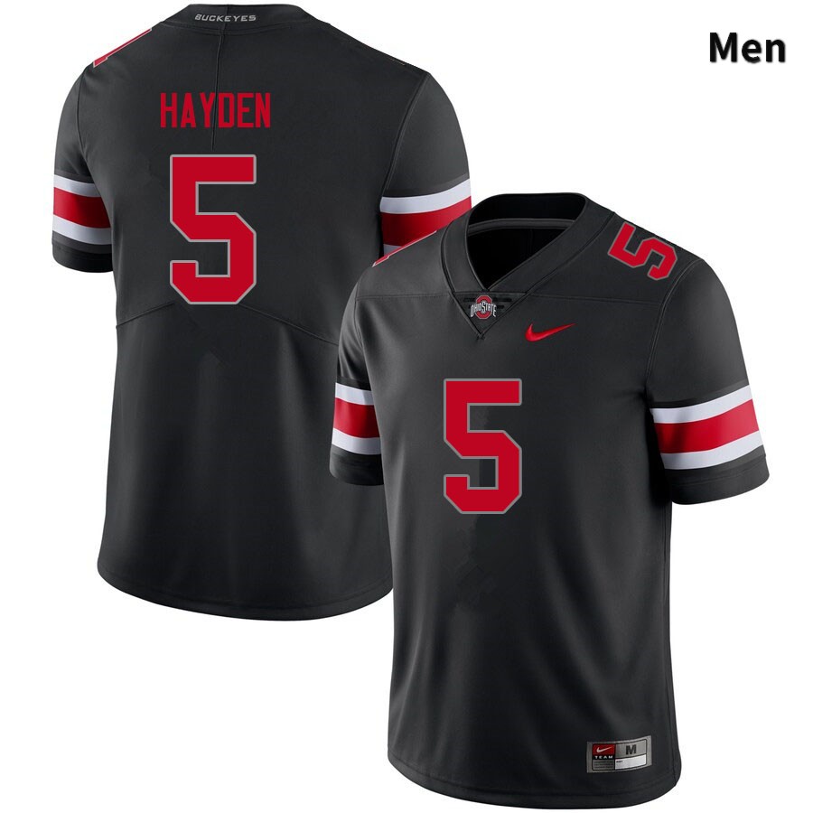 Ohio State Buckeyes Dallan Hayden Men's #5 Blackout Authentic Stitched College Football Jersey